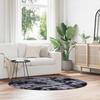 VidaXL Shaggy Rug with Long Pile Dark Grey 160x160 Cm Polyester, Rug, Bedroom Rug, Modern Rug, Living Room Rug, 4102912