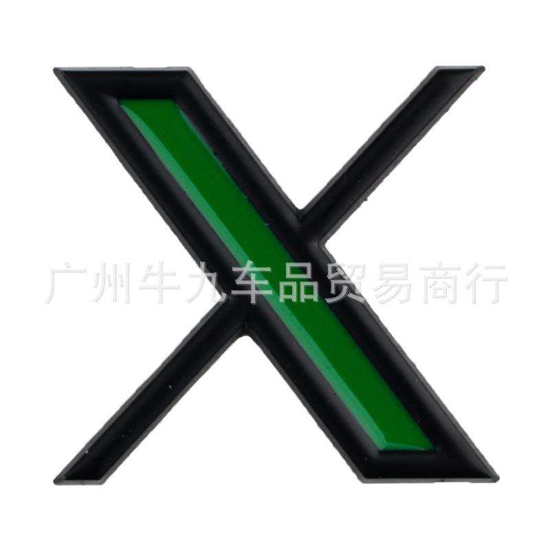 Suitable for Tesla modification X logo body labeling car personalized metal decoration X upgraded version trunk sticker