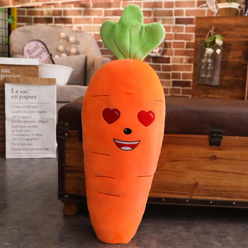 40-100cm Pianta Cartone Animato Sorriso Carota Peluche Carino Simulazione Verdura Cuscino Bambole Giocattoli Morbidi Ripieni Regalo