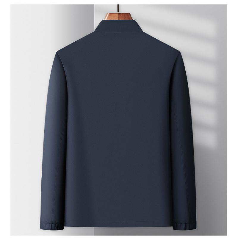 Frühlings- und Herbst Herren Stehkragenjacke Herren Executive Casual Business Herrenbekleidung Mittelalterlicher Papa Mantel