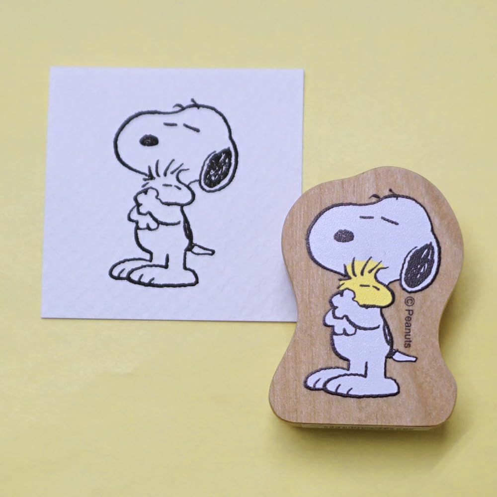 Face Stamp Snoopy Wood Piece Snoopy Woodstock Children's (Squeezing) 2283-008