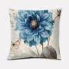 Blue Floral  Bird Patterned Pillow Covers Pattern Cushion Cover Suitable For Sofa Bedroom Car Pillow Cover