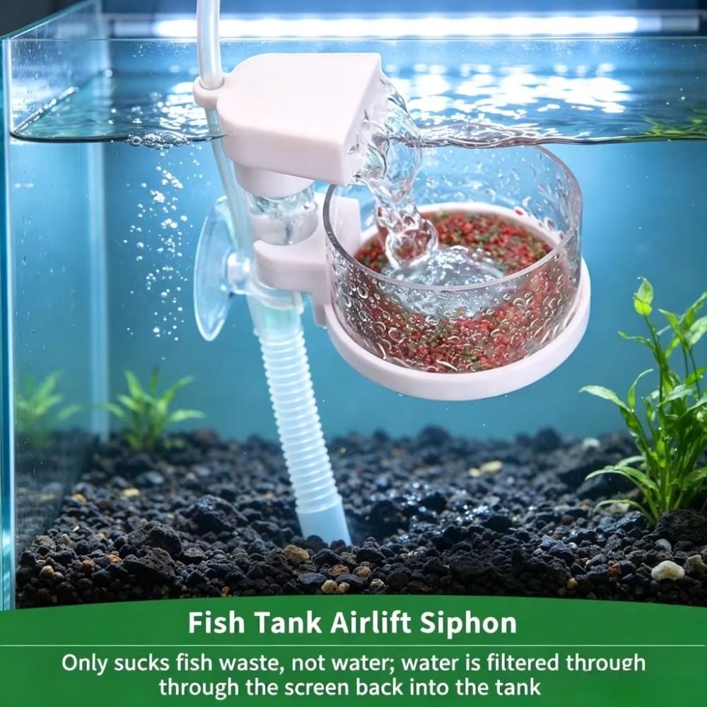 Detachable Fish Tank Waste Collector Water Filtration Fish Poop Cleaner  For Aquascape