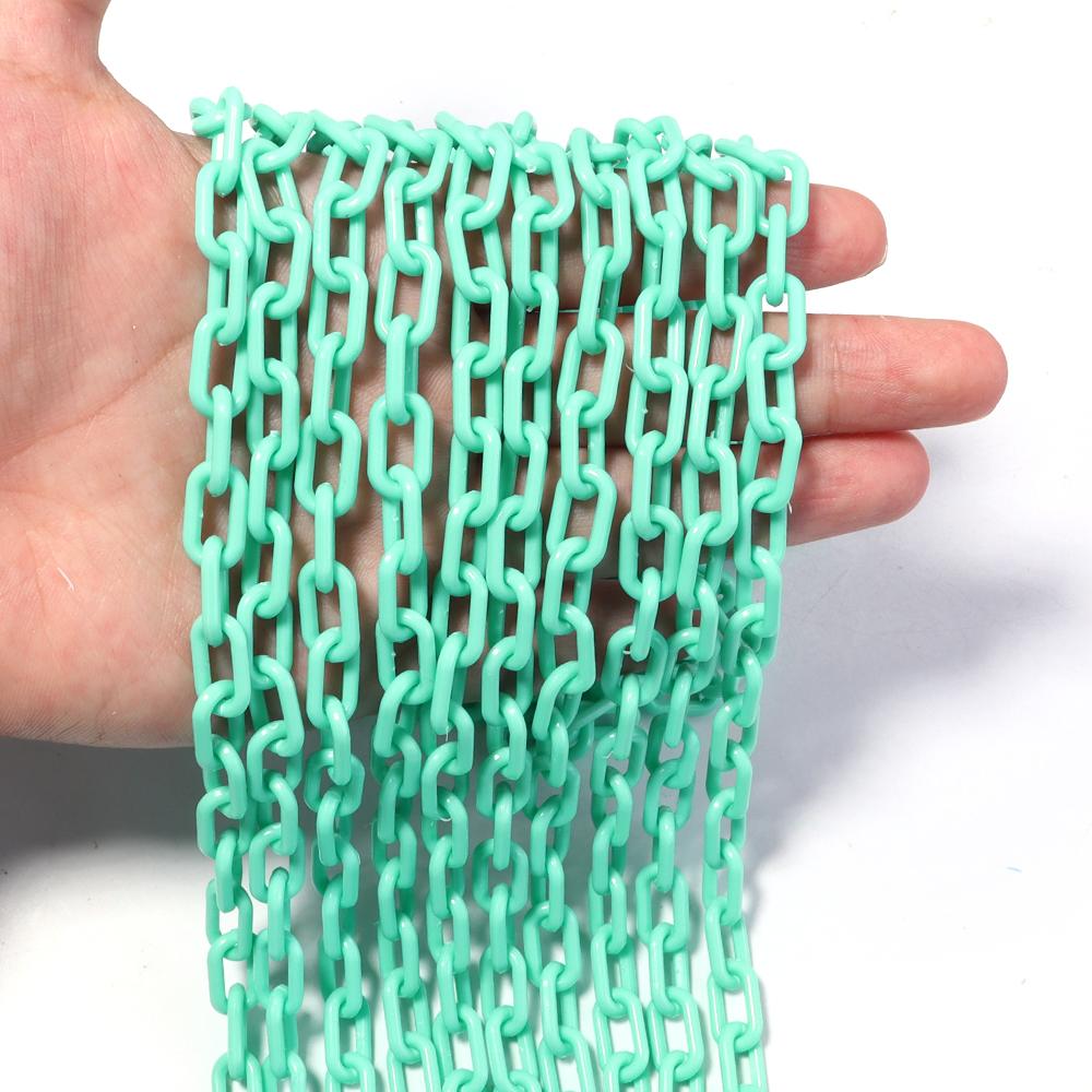 10pcs 50cm Colorful Acrylic Link Chains Extension Chains For Jewelry Making DIY Necklace Bracelet Keychain Bag Chain Accessories