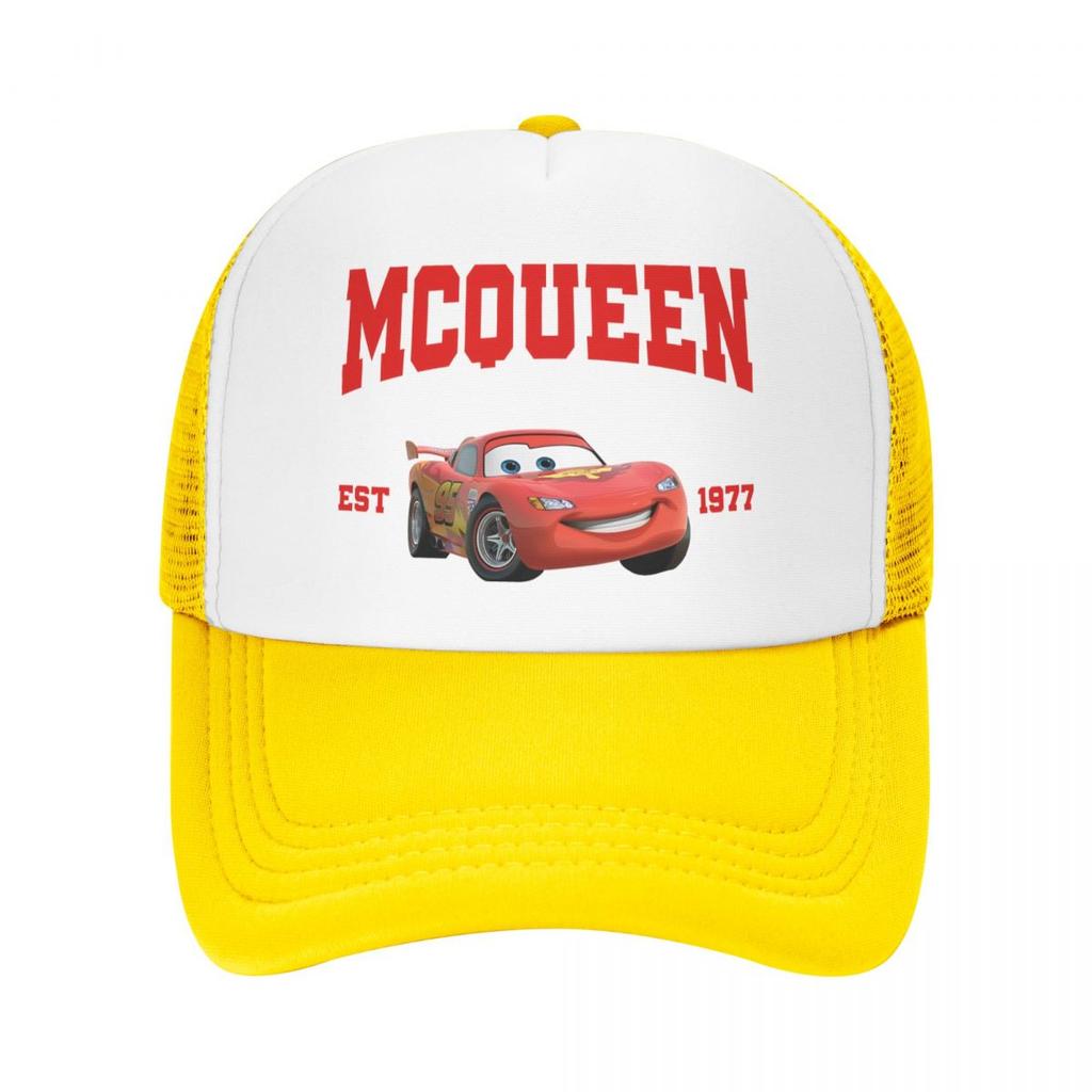Lightning Mcqueen Sally Car Baseball Cap For Man Woman Summer Outdoor Mesh Side Sun Hats Caps Adjustable Fit For Casual Wear