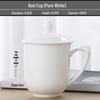 Gold Painted Jingdezhen Ceramic Cup with Lid - High Temp Bone China Tea Cup for Business Meetings and Home