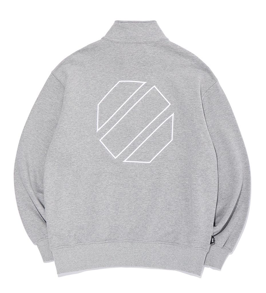 UFC SPORT Ufc 3-Stroke Half-Zip Sweatshirt Melange Grey U2Swt1319Mg
