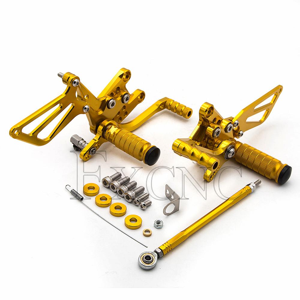 Aluminum Foot Peg Pedal Rearset Footrest Rear Set For Suzuki SV650 SV1000 SV650/S SV1000S SV 650 1000 S 1998-2014 GSXR1000 K1-K4