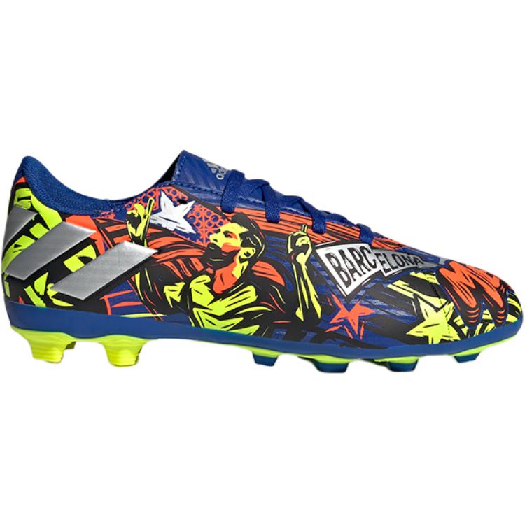adidas Messi 19.4 Fxg Scarpe da Calcio Basse Antiscivolo Blu Rosso Giallo Bambino EH0598