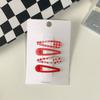 Plaid Print BB Hair Clip Girl Korean Style Simple Fashion Strawberry Floral Side Clip Hair Accessories