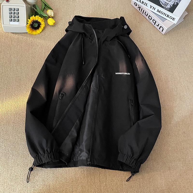 

Men s Spring and Autumn New American Outdoor Charge Top Couple Hooded Work Jacket 3XL