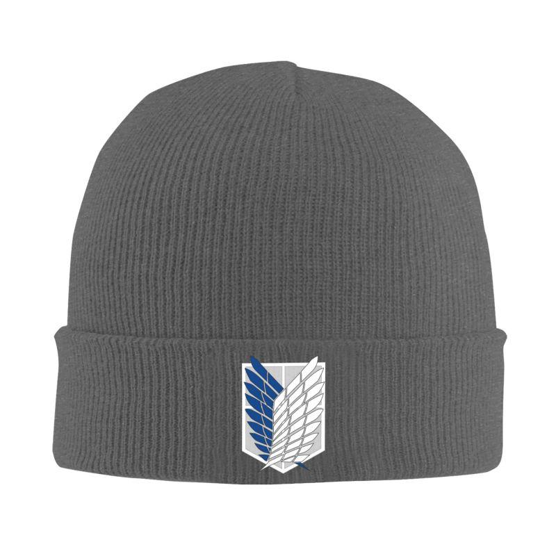 Attack on Titan Logo Print Beanie Hats Unisex Bonnet Hats Outdoor Knit Hat Autumn Winter Warm Head Wrap Caps Skullies Beanies