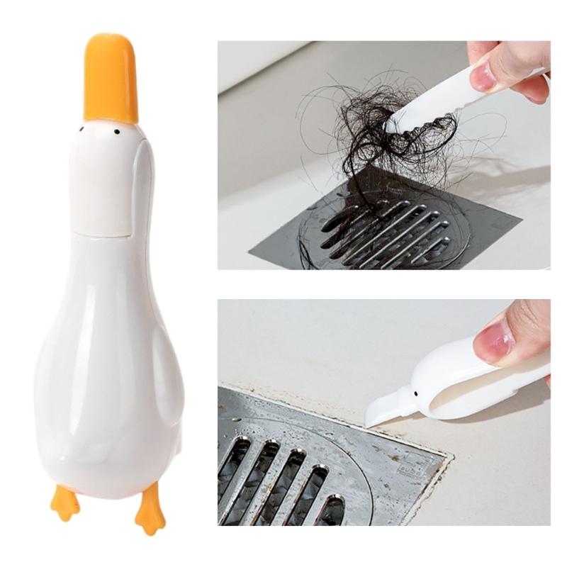 Adorable Duck Shapeds Hair Clip Wall Mounted Double Head Bathroom Organizers For Hair Accessories Cleaning Tool