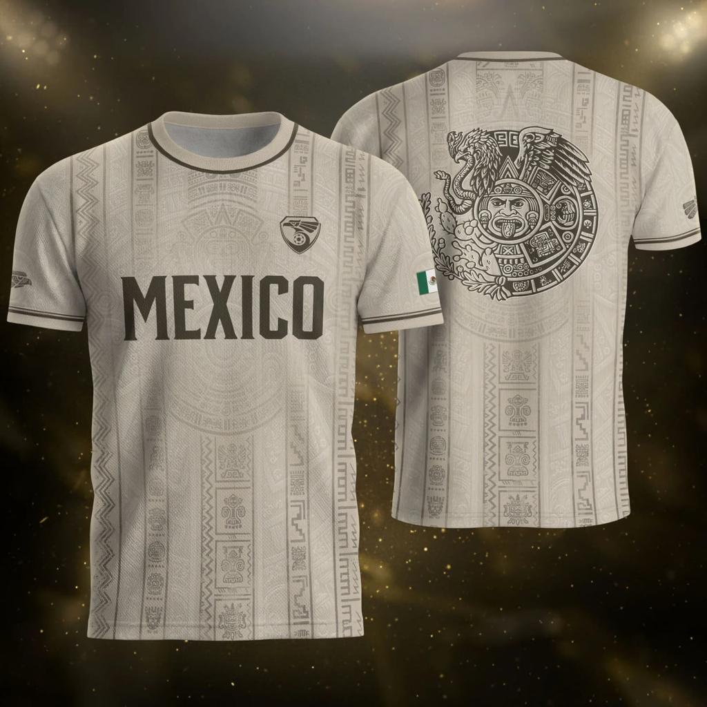 Men's National Team Supporter Soccer Jersey Short Sleeve Mexico Football Casual Top Fan Shirt for World Cup