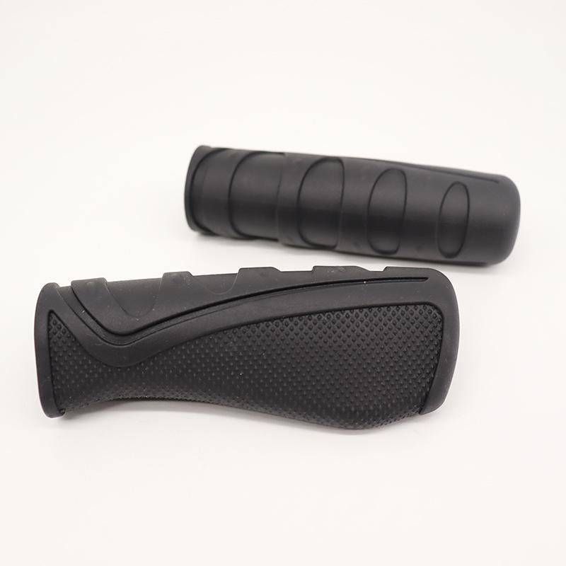 1 Paire Poignées de Guidon de Vélo Confort Antidérapantes Noires Enfant Universel Caoutchouc Plastique Poignée Housse de Poignée Accessoire Support Solide