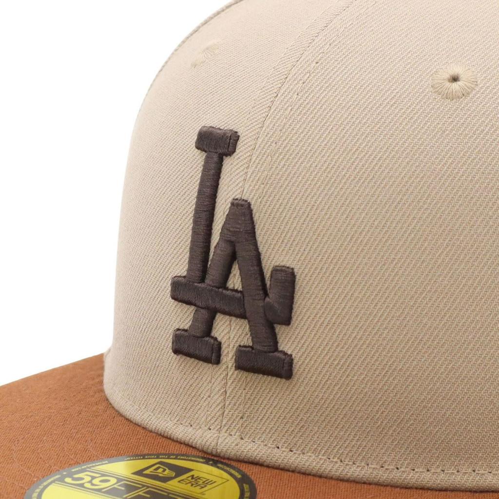 New Era 59FIFTY Cap MLB Los Angeles Dodgers 2-Tone Mocha Mousse Ash Brown Baseball Cap Unisex Size 8