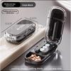 Pill Cutter Splitter Quarter Tablet Slicer Precise 1/2 1/3 1/4 Cut Portable Medicine Storage Box for Daily Use
