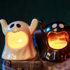 LED Light Halloween Decorations LED Candle Night Lights Portable Halloween Ghost Lamp Flameless Ornaments Halloween Ghost Candle