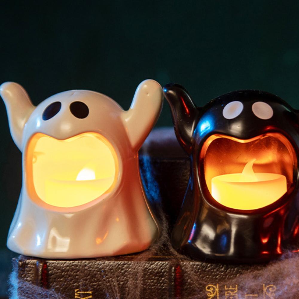 LED Light Halloween Ghost Lamp Electronic Candle Halloween Ghost Candle  Party Decor
