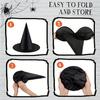 10/1Pcs Halloween Witch Hat Halloween Ball Party Wizard Hat Hanging Caps Decoration Cosplay Costume Accessory Black and White