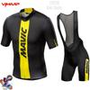 Completo da Ciclismo a Maniche Corte Mavic Set di Bretelle Abbigliamento da Strada Uomo