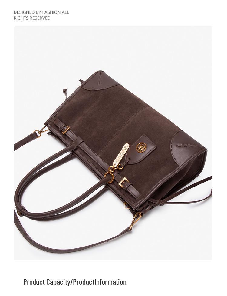 2025 Suede Motorkárska Taška: Všestranná Crossbody & Ramenná Kabelka na Jeseň/Zimu