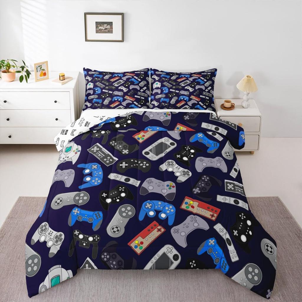 Gothic Decor Comforter Set Twin Size Boys Boho Moth Down Comforter Men Gothic Sugar Skull Comforter Galaxy Starry Sky Halloween Gothic Beddi