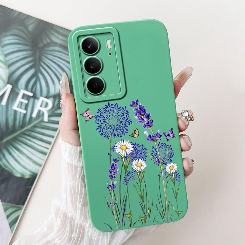 Phone Case For Realme C75 C65 4G 2024 Pretty Girl Flower Printed Soft Silicone Back Cover For Realme C65 C75 Cases Bumpers