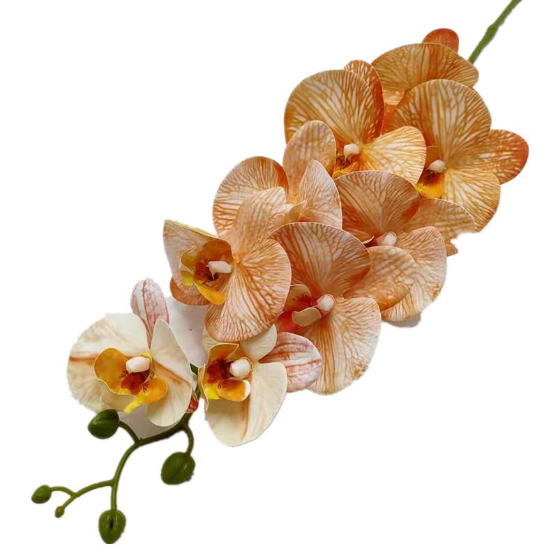 Latex Butterfly Orchid Flower 9 Heads Real Touch Artificial Phalaenopsis