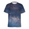 Men's 3D Printed Galaxy Space T-Shirt Colorful Starry Sky Pattern Loose Short Sleeve Round Neck Summer Street Tee Top