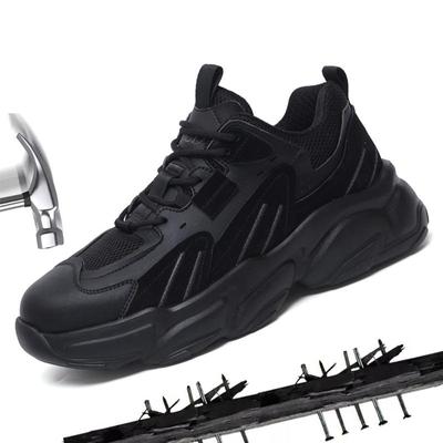 Nuevos zapatos de protección laboral zapatos anti-roturas con punta de acero para hombres, zapatos de seguridad anti-puñaladas, anti-escaldaduras, resistentes al desgaste, transpirables, livianos