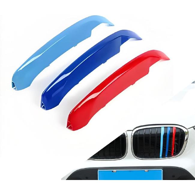 Automotive Grille Insert Trims Strips Front Center Kidney Grilles Compatible with 2016-2019 BMW X1 7-Beams Grille Insert Accessories