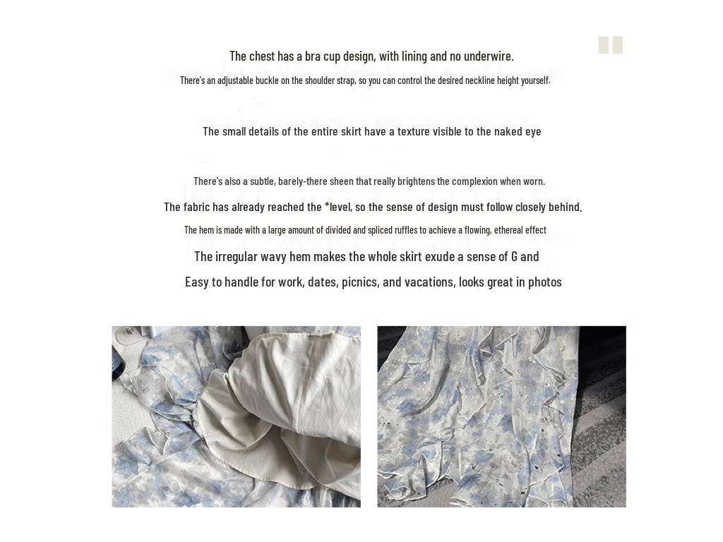 Elegant Summer Floral Camisole Dress for Women - Waist-Cinching, Slimming, Perfect for Beach Vacations