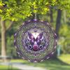 10-Inch Purple Butterfly Wind Spinner - 2D Laser-Cut Metal Garden Art with Geometric Design, 360° Rotating Hook for Indoor/Outdoor Decor