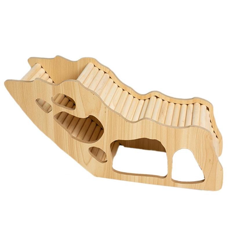 Natural Hamster Hideouts Ladder Tunnel For Syrian Hamsters And Rodents Climbing and Hiding Cage Corner Platform