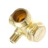 Male Thread 3 Way Metal Air Compressor Check Valve Gold Tone