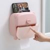 Pink Pig Bear Wall Mount Tissue Organizer With Nodrill Installation For Home Use And Gifting