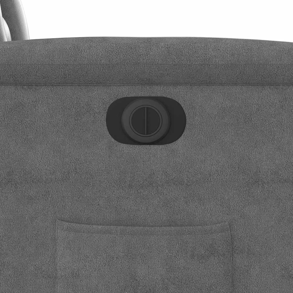 Recliner Chair with Electric Lift Assistance Dark Grey Microfiber Fabric
