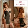 Women's High Slit Padded Cami Sleep Dress with Side Cutout Lace Up Lounge Set