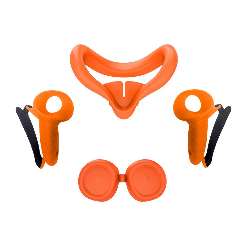 Anti Sweat Silicone Face Cover Lens Cover & Controllers Case Set For Meta Quest 3 VR Accessories Protection