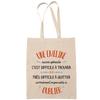 Tote Bag - PLANETEE - Tote Bag - Fairtrade Cotton - «An Equally Awesome Emeline» Motif - Beige