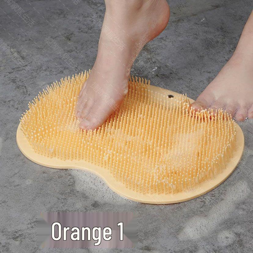 Wall-Mounted Non-Slip Back and Foot Scrubber with Suction Cup