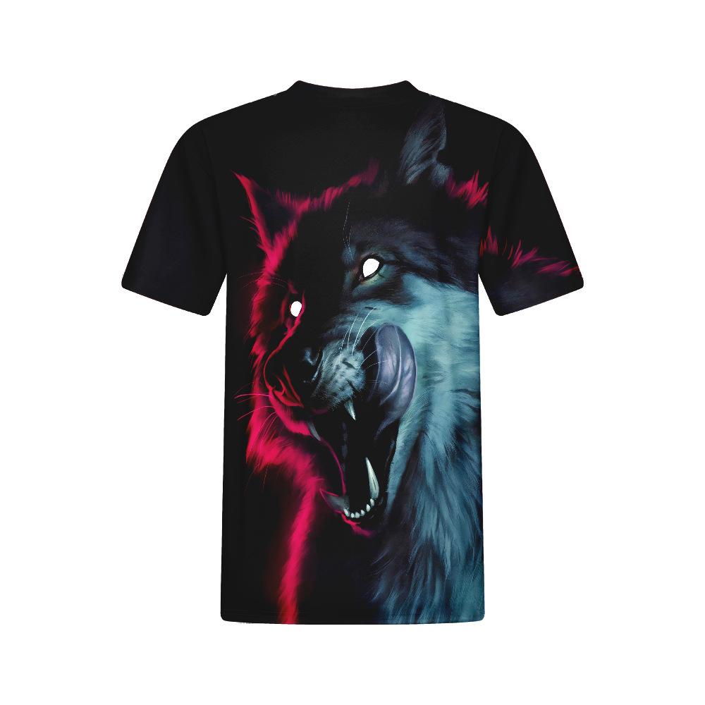 Animal Pattern T-shirt 3d Printed Tops Vintage O Neck Short Sleeve T Shirts