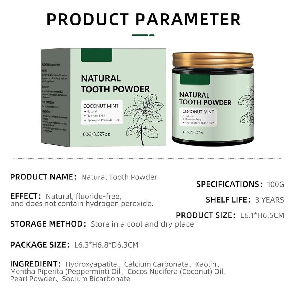 Teeth PowderMint 100g Teeth Whitening Products Brightening Teeth Powder For Personal Teeth Whitening Care