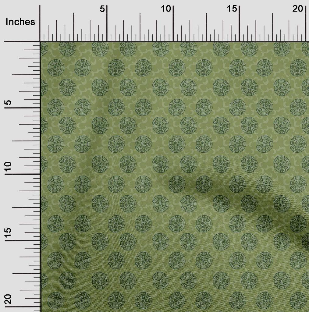 oneOone Cotton Flex Fabric Spiral Block Print Sewing Fabric BTY 40 Inch Wide
