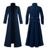 Gothic Costume Coat for Women - Double Breasted Vintage Long Jacket, Plus Size Halloween Outfit