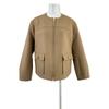 Mila Schoen [Good Condition] 500-21707 Light Flannel Bonding Collarless Jacket 44 beigeUsed