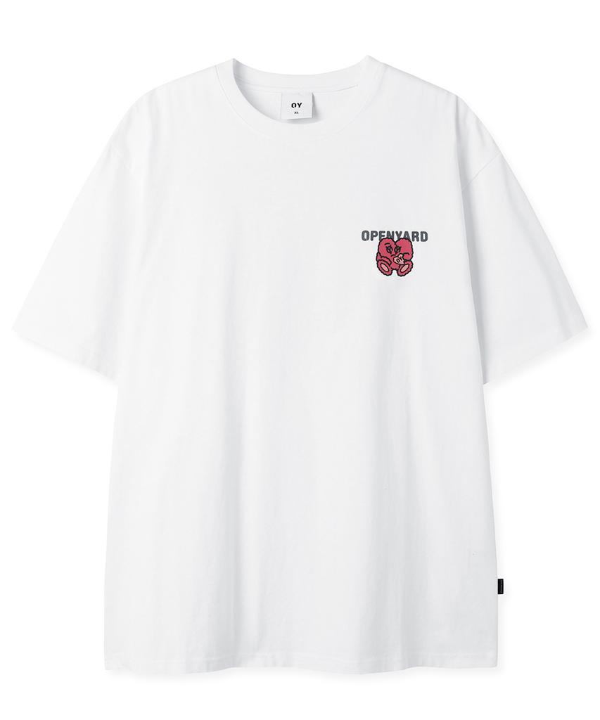 Opeunyadeu(Owai) Boucle Heart Tee - White