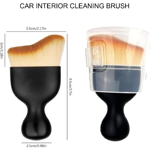 3PCS Car Interior Cleaning Tool, Car Cleaning Brush Dust Collectors,Dust Brush,Car Interior Cleaning Tool Brush with Cover