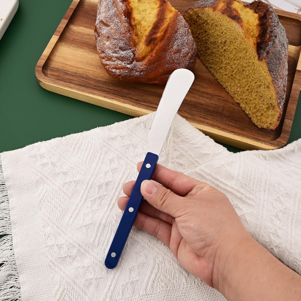 20 PCS Stainless Steel Flatware Set Service for 4, Retro Style  Tableware Forks Spoons Knives Eating Utensils, Acrylic Handle with Rivets Design